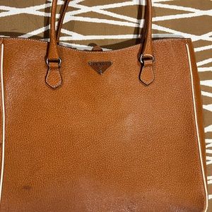 Tan 100% leather Prada bag